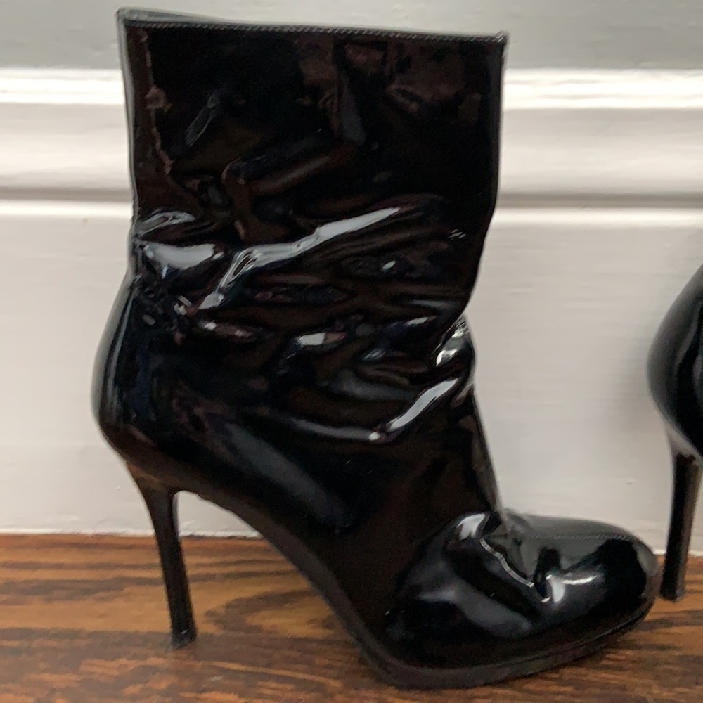 Stuart Weitzman Black Patent Leather Boots - Picture 2 of 14